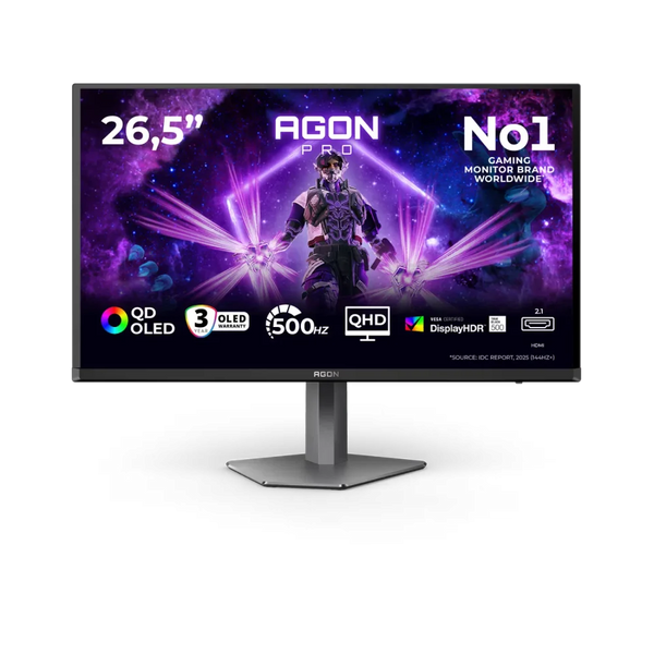 AOC AGON Pro AG276QKD2 Monitorius | 26.5", QHD, OLED, 500 Hz