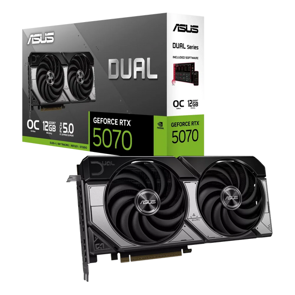 ASUS Dual GeForce RTX 5070 GPU Vaizdo Plokštė | 12GB, GDDR7, OC Edition