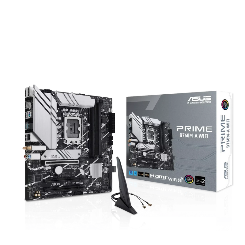 ASUS PRIME B760M-A WIFI Pagrindinė Plokštė | mATX, LGA1700, DDR5