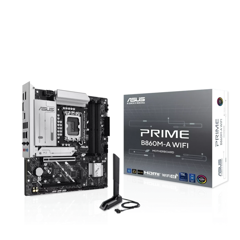 ASUS PRIME B860M-A WIFI Pagrindinė Plokštė | mATX, LGA1851, DDR5