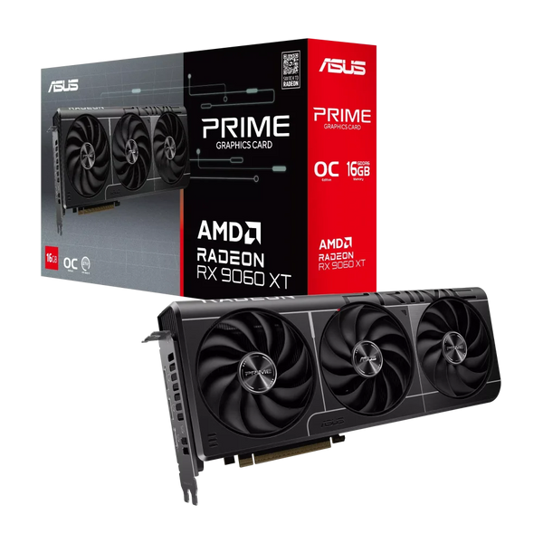 ASUS Prime Radeon RX 9060 XT GPU Vaizdo Plokštė | 16GB, GDDR6, OC Edition