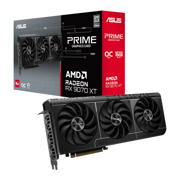 ASUS PRIME Radeon RX 9070 XT GPU Vaizdo Plokštė | 16GB, GDDR6, OC Edition