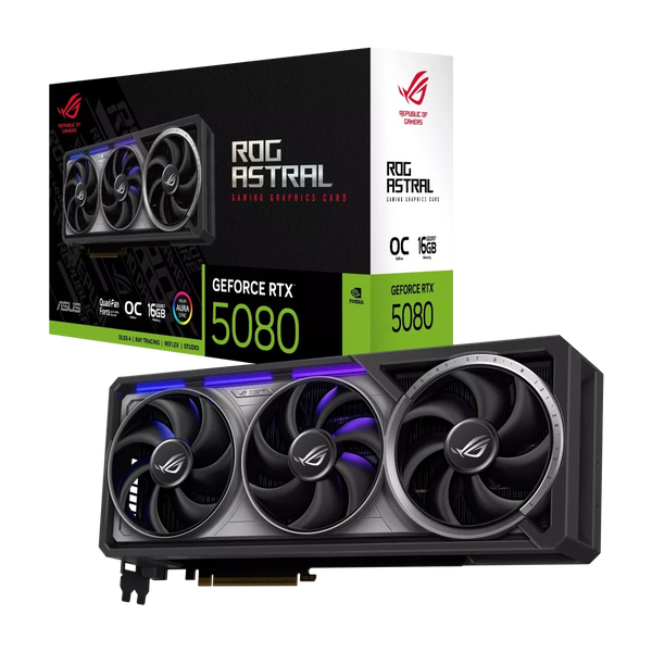 ASUS ROG Astral GeForce RTX 5080 GPU Vaizdo Plokštė | 16GB, GDDR7, OC Edition