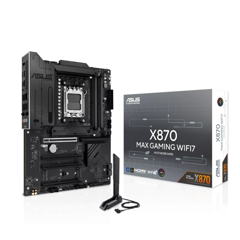 ASUS X870 MAX GAMING WIFI7 Pagrindinė Plokštė | ATX, AM5, DDR5