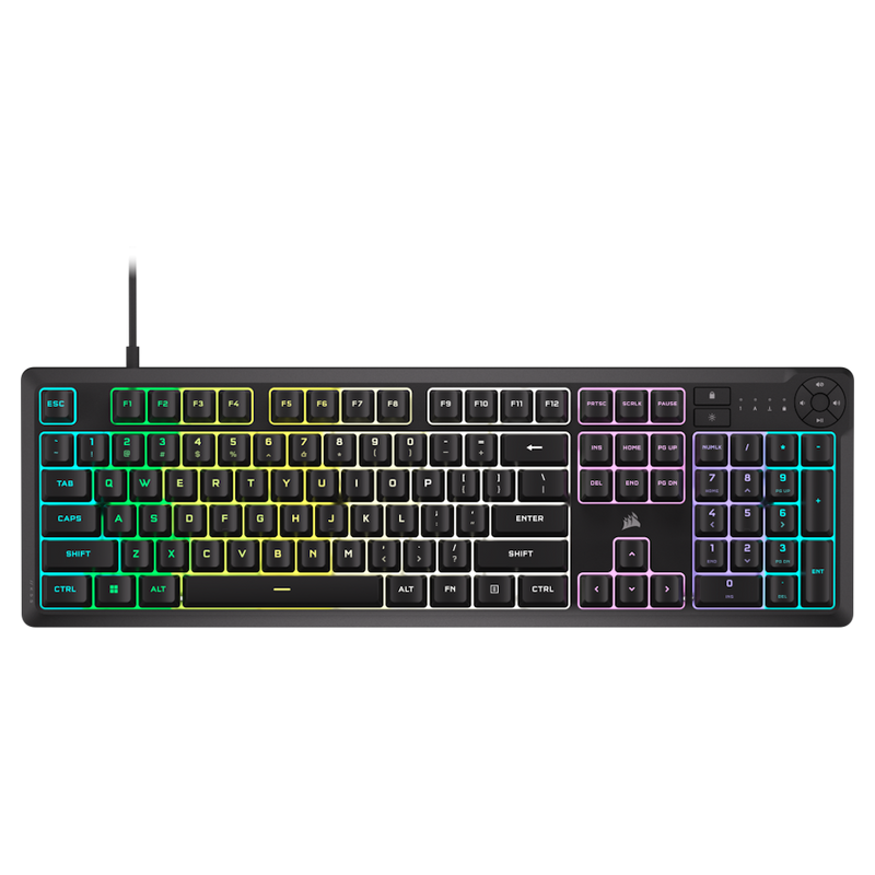 Corsair K55 CORE RGB Žaidimų Klaviatūra | Black, Membraninė