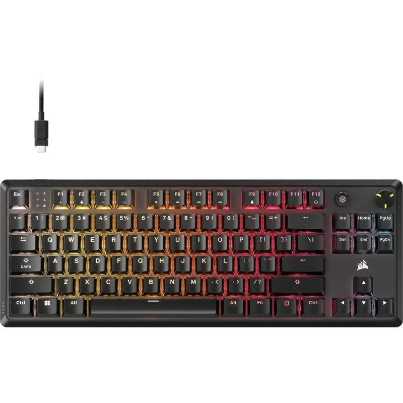 Corsair K70 CORE TKL RGB Žaidimų Klaviatūra | Black, MLX Red v2
