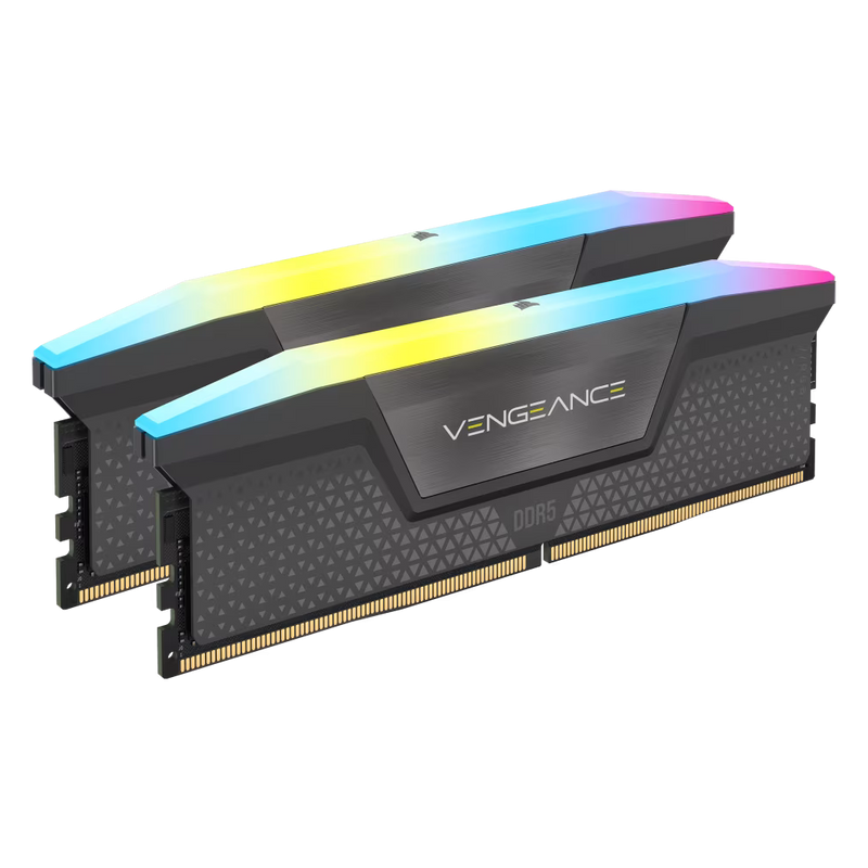 Corsair VENGEANCE 32GB DDR5 RAM Atmintis | 6000 MT/s, CL36, 2x16GB, Grey, RGB