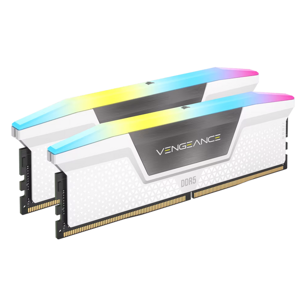 Corsair VENGEANCE 32GB DDR5 RAM Atmintis | 6000 MT/s, CL36, 2x16GB, White, RGB