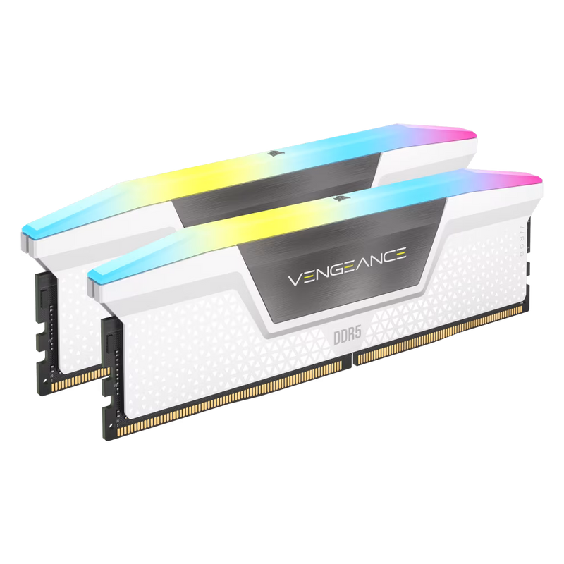 Corsair VENGEANCE 32GB DDR5 RAM Atmintis | 6000 MT/s, CL36, 2x16GB, White, RGB