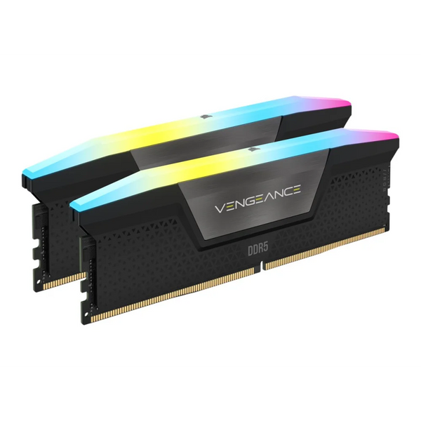 Corsair VENGEANCE 32GB DDR5 RAM Atmintis | 6000 MT/s, CL38, 2x16GB, Black, RGB