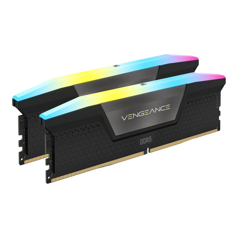 Corsair VENGEANCE 32GB DDR5 RAM Atmintis | 6000 MT/s, CL38, 2x16GB, Black, RGB