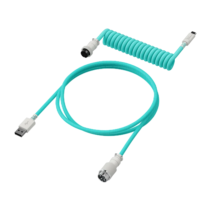 HyperX Coiled Cable USB Type-C Klaviatūros Laidas | Light Green White