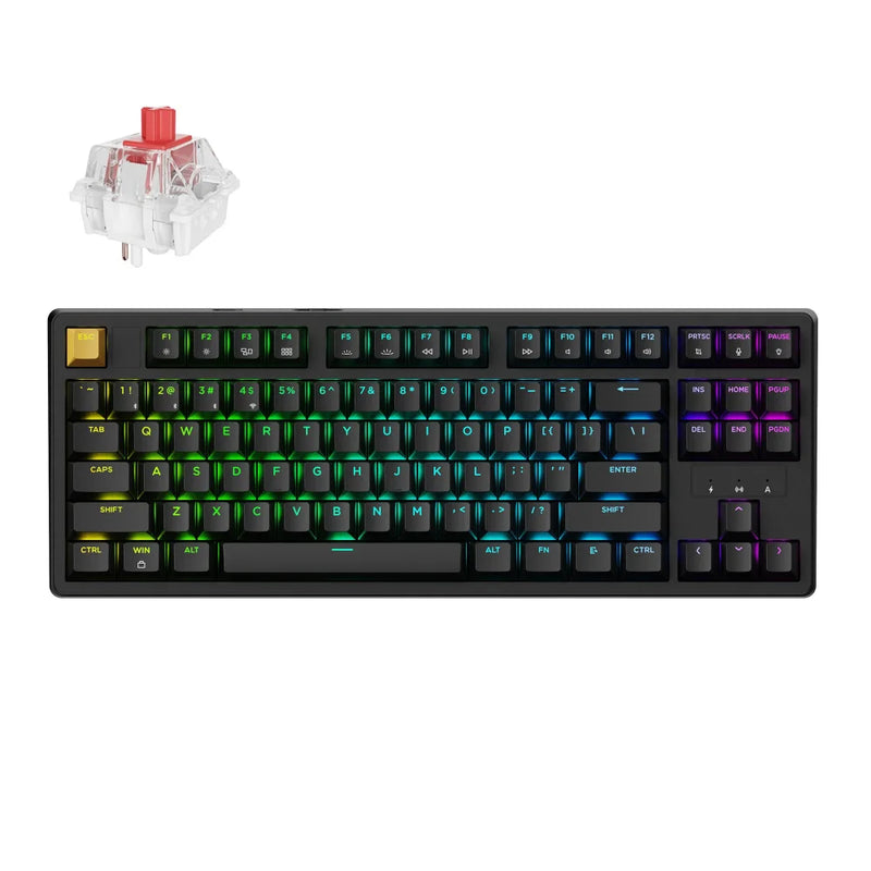 Keychron J4 Wireless Belaidė Žaidimų Klaviatūra | Black, Super Red