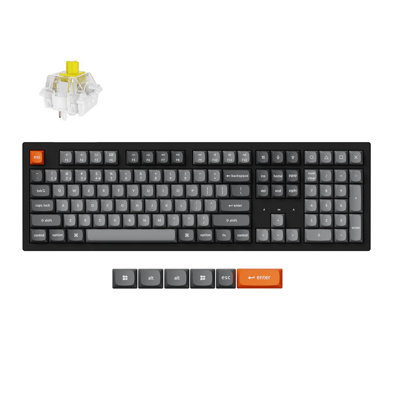Keychron K10 Max Wireless Belaidė Žaidimų Klaviatūra | Black, Keychron Super Banana