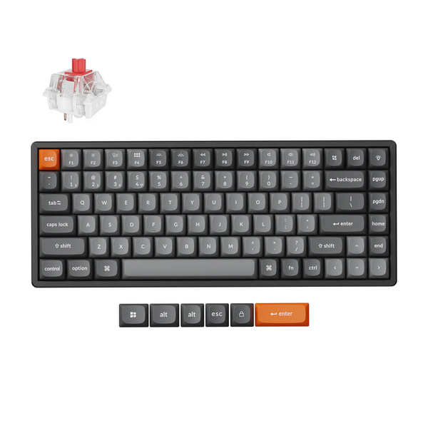 Keychron K2 Max Wireless Belaidė Žaidimų Klaviatūra | Black, Keychron Super Red