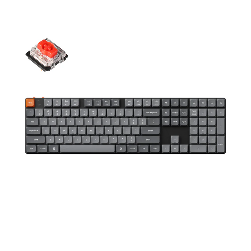 Keychron K5 Max Wireless Belaidė Žaidimų Klaviatūra | Black, Gateron Red