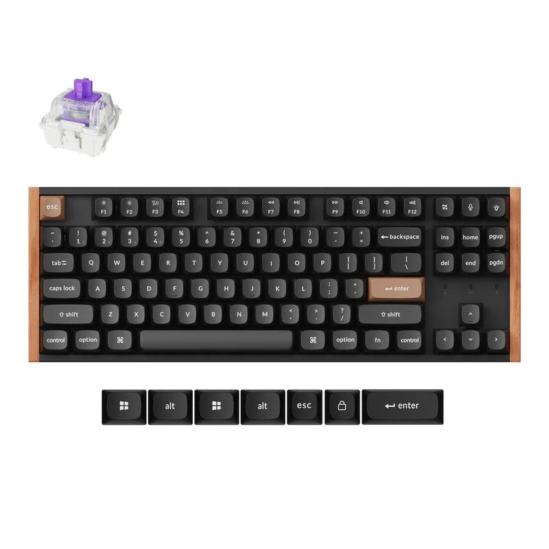 Keychron K8 HE SE Wireless Belaidė Žaidimų Klaviatūra | Black, Gateron Magnetic Nebula