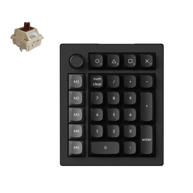 Keychron V0 Ultra Wireless Belaidė Žaidimų Klaviatūra | Black, Silk POM Brown