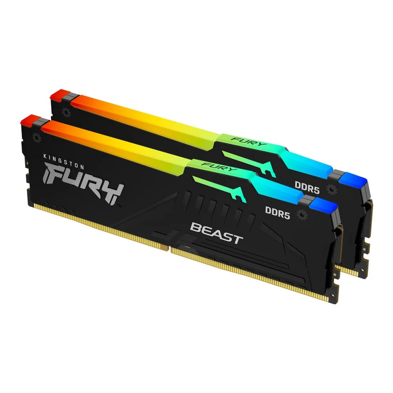 KINGSTON FURY Beast 32GB DDR5 RAM Atmintis | 6000 MT/s, CL30, 2x16GB, Black, RGB