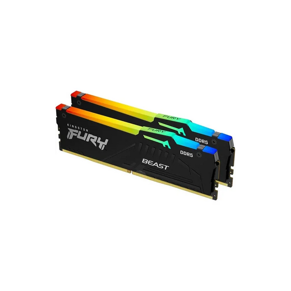 KINGSTON FURY Beast 32GB DDR5 RAM Atmintis | 6400 MT/s, CL32, 2x8GB, Black, RGB