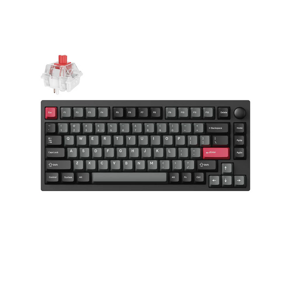 Lemokey P1 Pro Wireless Belaidė Žaidimų Klaviatūra | Carbon Black, Keychron Super Red