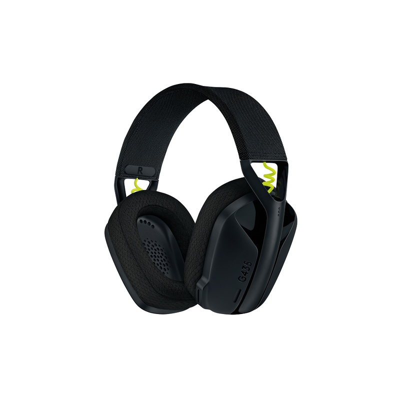 Logitech G435 LIGHTSPEED Wireless Belaidės Žaidimų Ausinės | Black and Neon Yellow