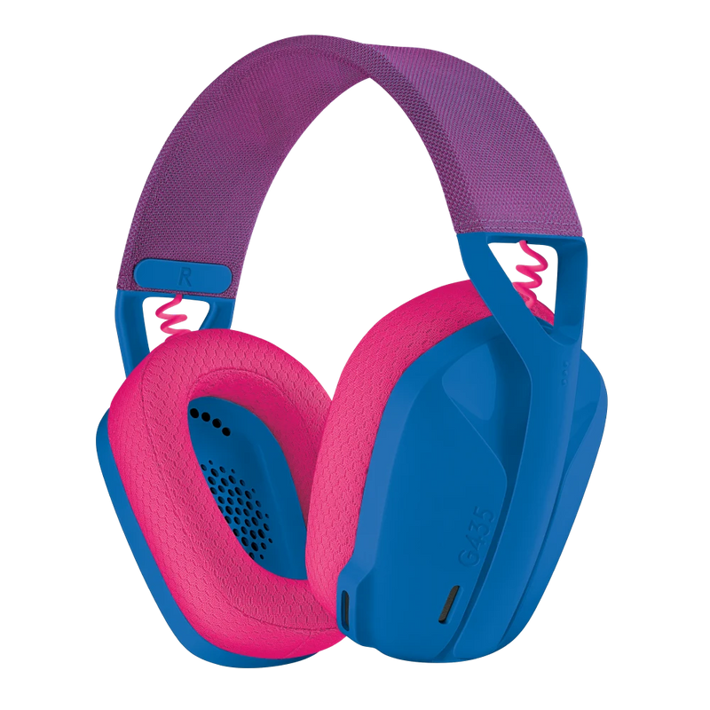 Logitech G435 LIGHTSPEED Wireless Belaidės Žaidimų Ausinės | Blue and Raspberry