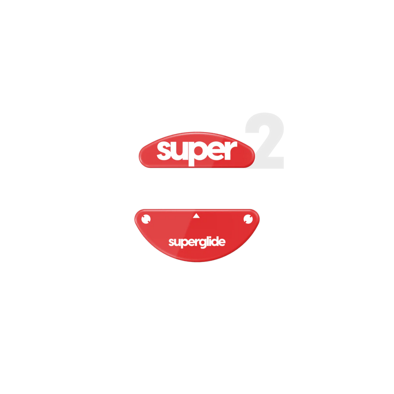 Superglide 2 Type-C Mouse Feet | Red, SteelSeries Aerox 3 & Aerox 5 & Aerox 9 Wireless