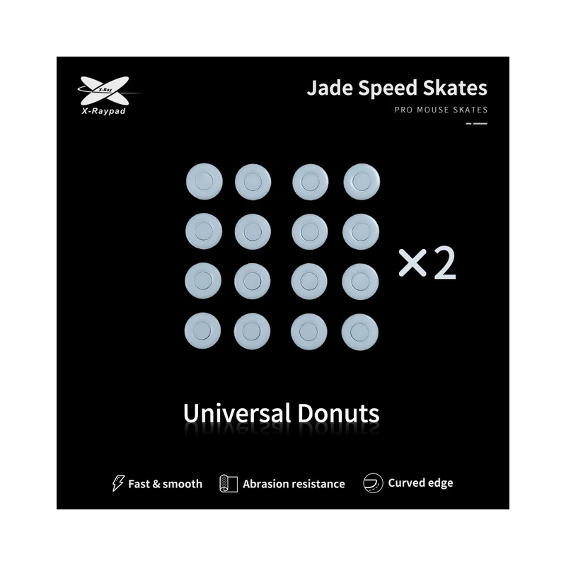 X-Raypad Jade Mouse Feet | White x32, Universal Donuts